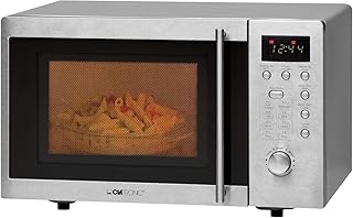 Clatronic MWG 778 U Unterbau-Mikrowelle mit Grill / 20 Liter / 8 Automatikprogramme / 95-Minuten-Timer mit Endsignal / Digitaluhr / Unterbaufähig