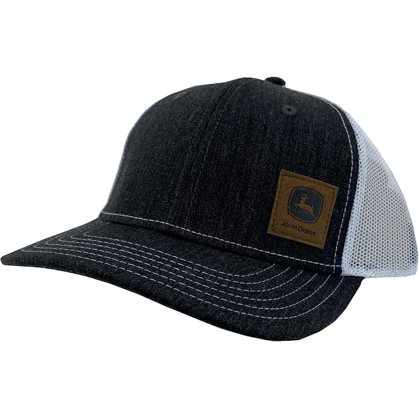 John Deere Blue/Gray Trucker Mesh Hat – Charcoal One Size Fits Most, Officially Licensed