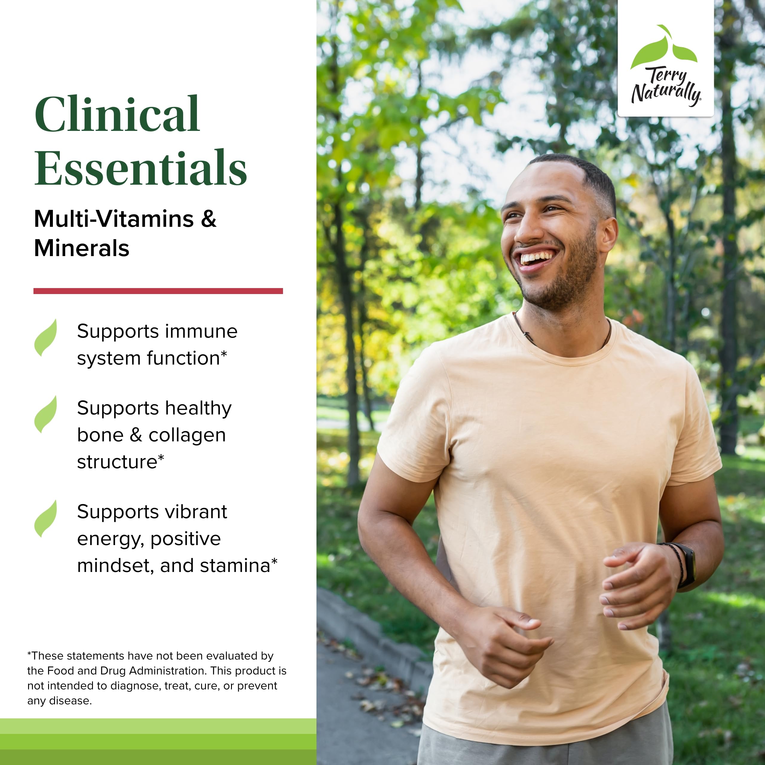 Terry Naturally Clinical Essentials - Supplement to Aid Bone, Cardiovascular & Immune Health - Supplement with Chelated Minerals - Supplement with B-Vitamins & Vitamin C - 60 Tablets