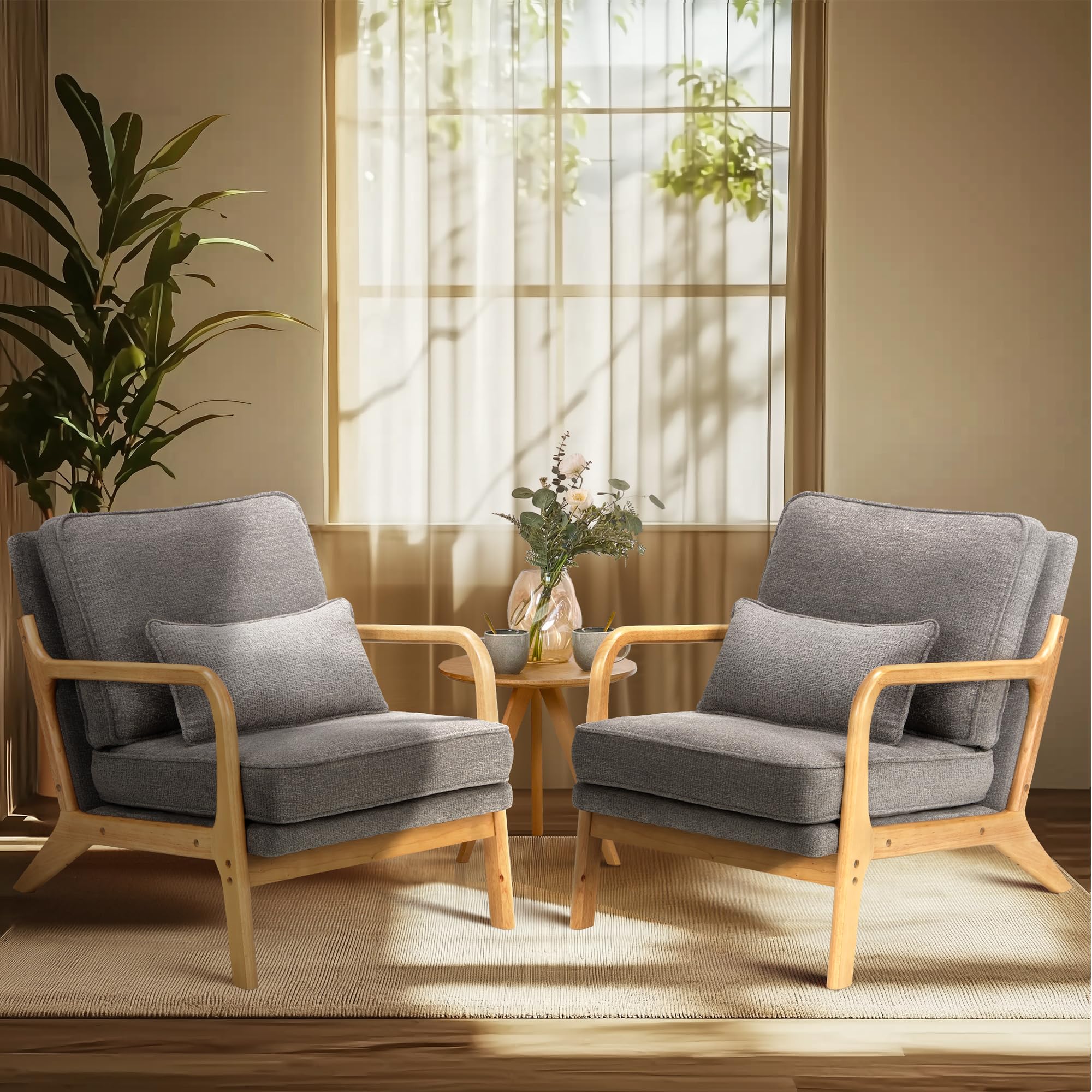 ***ONLY ONE PIECE ***COLAMY Mid Century Modern Accent Chair Set of 2 ...