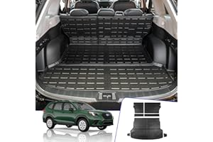 Rongtaod Cargo Mat Compatible with 2019-2024 Subaru Forester Trunk Mats Cargo Liner TPE All Weather Back Seat Cover Protector 2023 Subaru Forester Accessories (Backrest Mats+Trunk Mats)