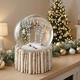 Christmas Snow Globes for Girls, 100MM Cardinal Snow Globes for Kids | Animal Red Bird Snowglobe for Adult Men Birthday Gifts for Halloween Fall Christmas Decorations No Music