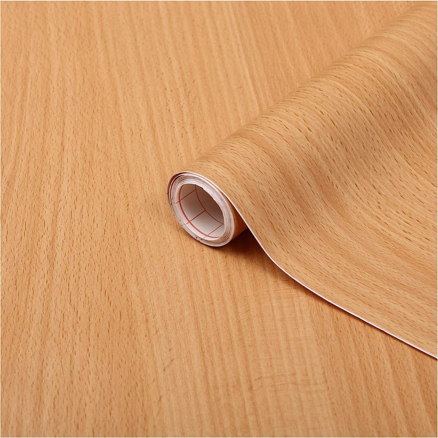 d-c-fix vinyl wrap European beech wood effect 67,5 cm x 2 m - sticky back plastic roll for furniture, kitchen & cupboards - contact paper sticker self adhesive film — image 1