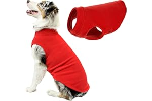 Gooby Stretch Fleece Vest Dog Sweater - Red, 5X-Large - Warm Pullover Fleece Dog Jacket - Winter Dog Clothes for Small Dogs Boy or Girl - Dog Sweaters for Small Dogs to Dog Sweaters for Large Dogs