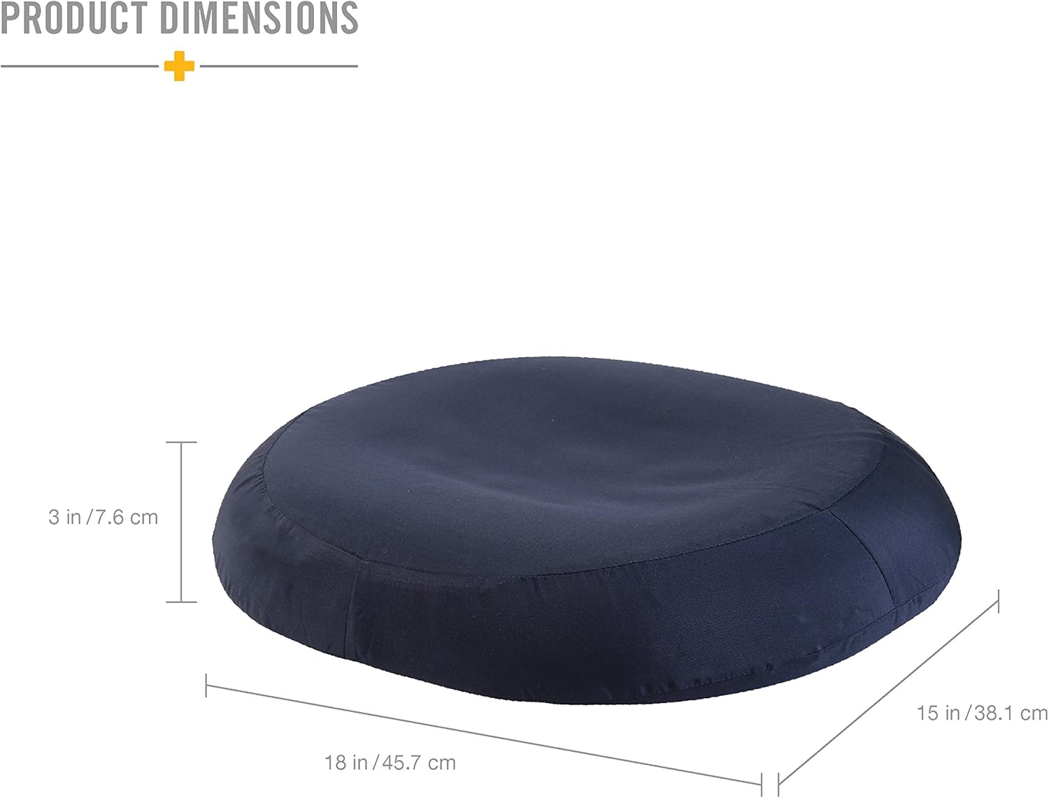 DMI Donut Pillow for Tailbone Pain, Hemorrhoids, Sciatica, Prostate, Pregnancy and Post Partum Includes Removable Cover, 18 Inches, Navy: Health & Personal Care