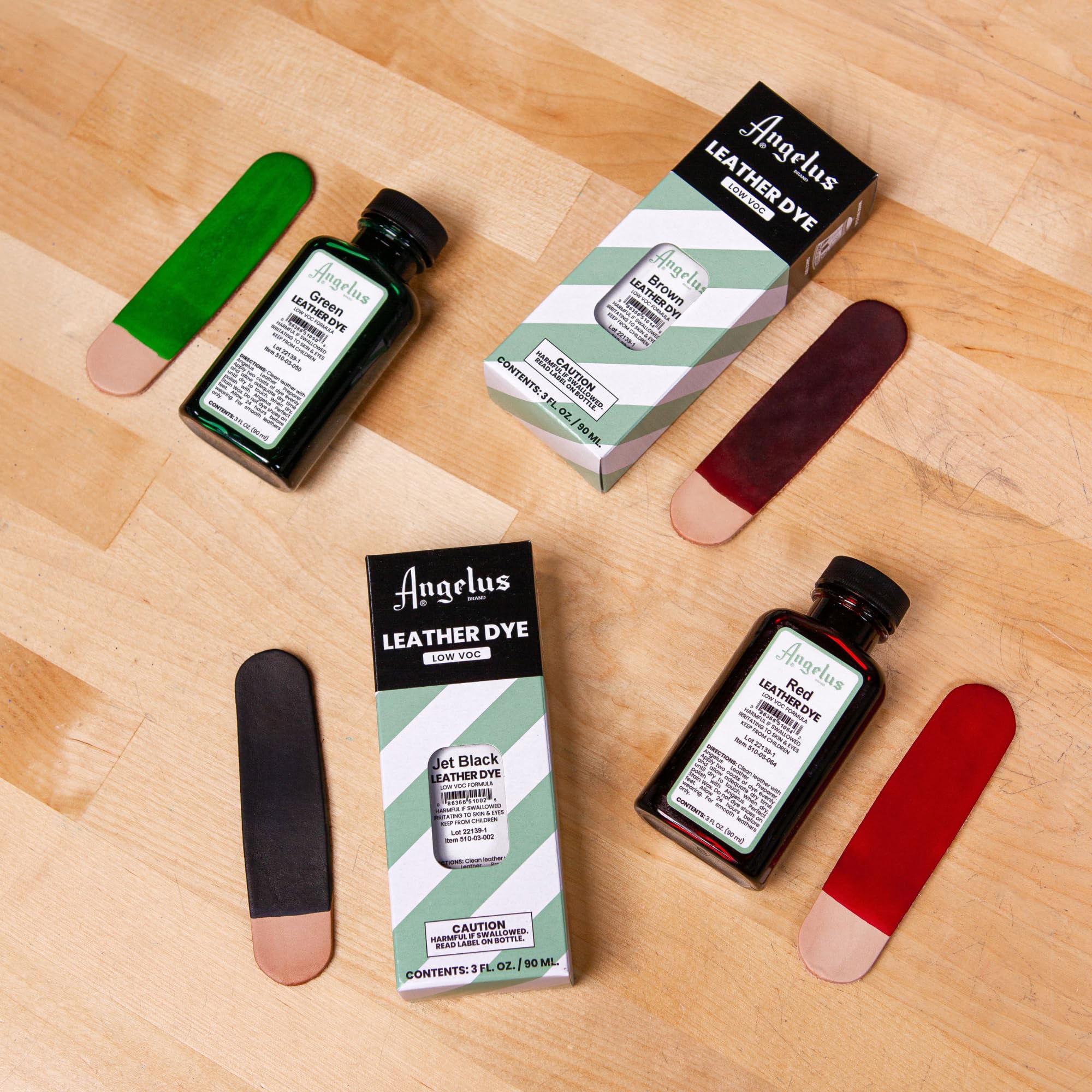 Angelus Leather Dye - Flexible Leather Dye for Shoes, Boots, Bags, Crafts, Furniture, & More 3oz (Jet Black)