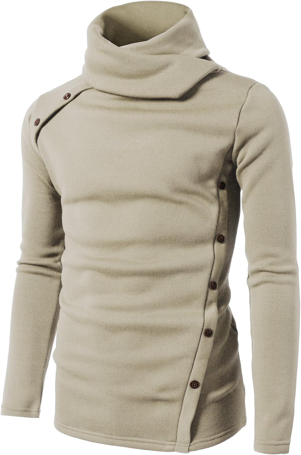 H2H Mens Casual Slim Fit Pullover Knitted Turtleneck Sweaters Long Sleeve Thermal