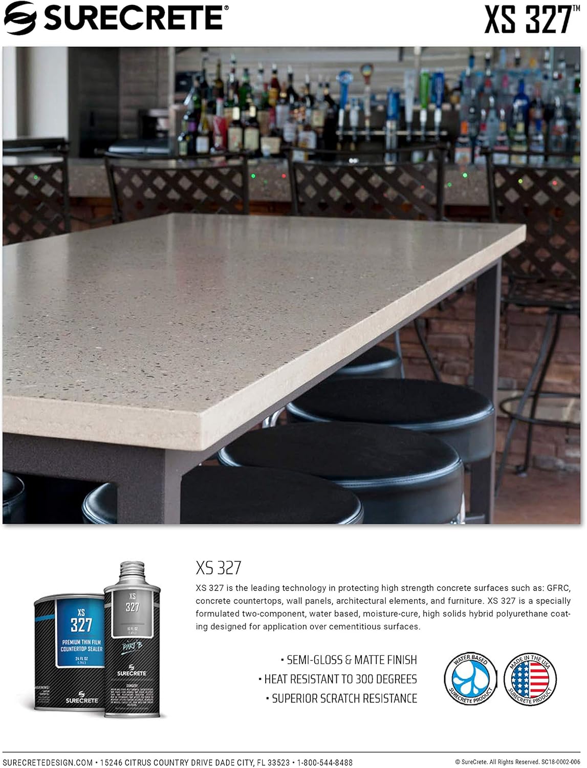 Concrete Countertop Sealer Semi Gloss Finish Food Safe Water Based