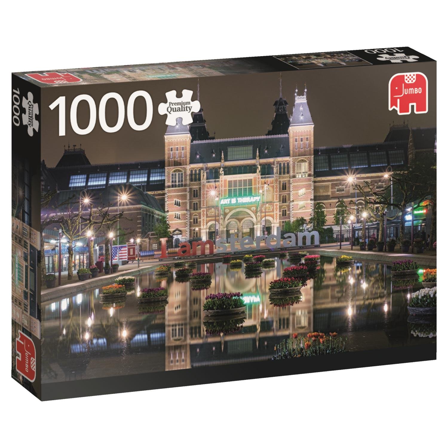 Jumbo Premium Puzzle Collection 'Rijksmuseum by Night, Amsterdam' 1,000 Piece Jigsaw Puzzle