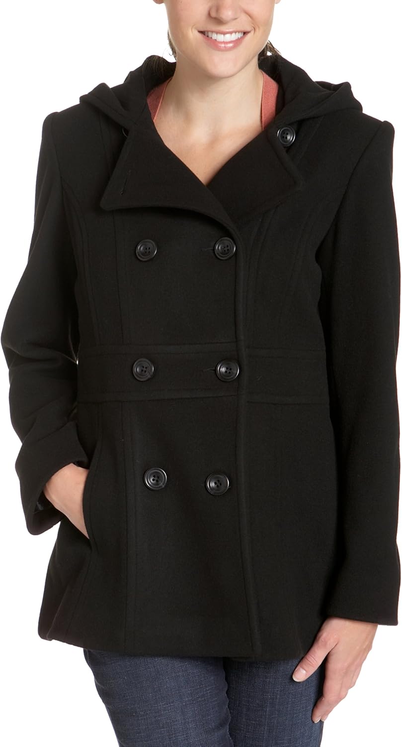 pea coat with hood womens