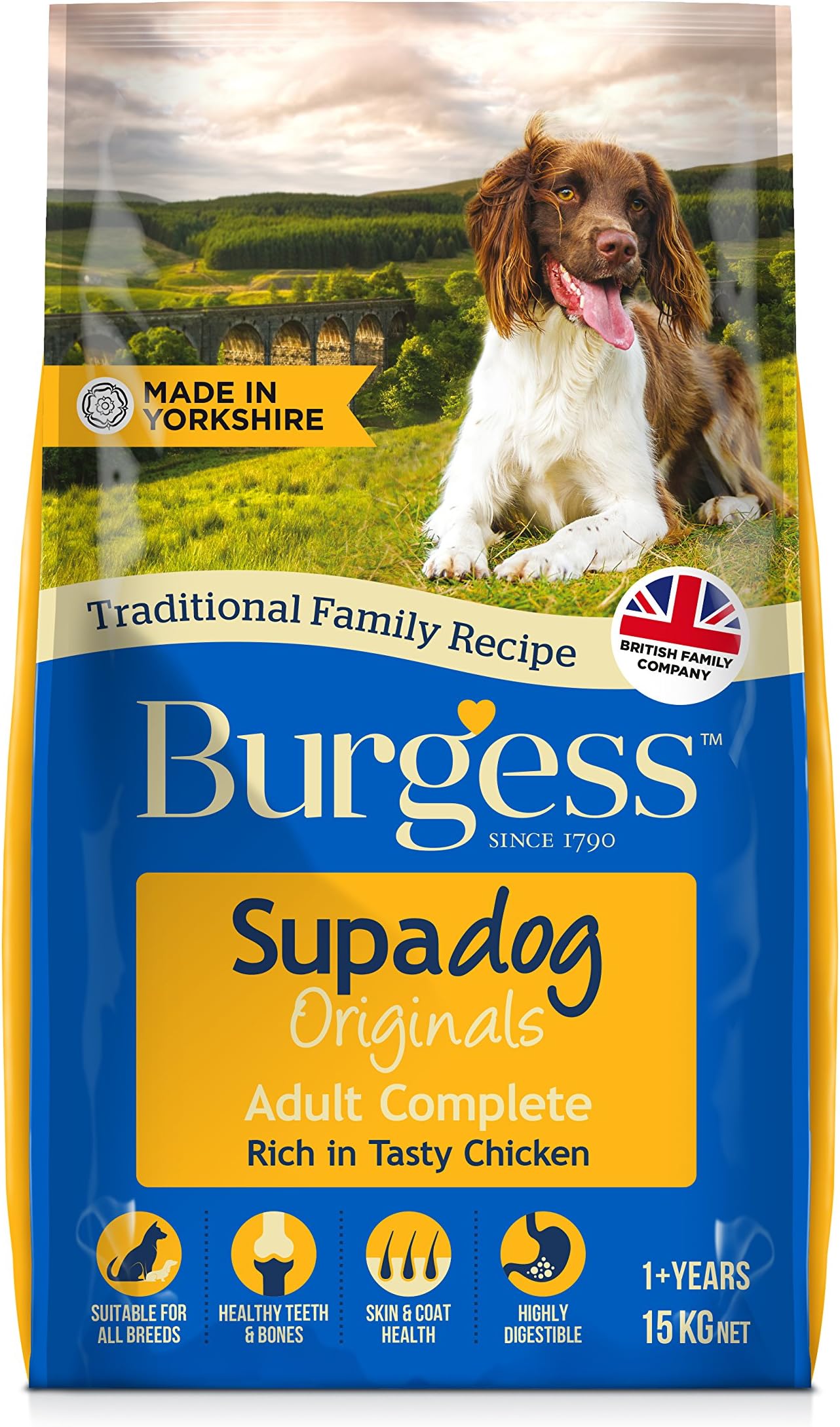 Burgess Supadog Dog Food Rich in British Chicken Adult 15 kg