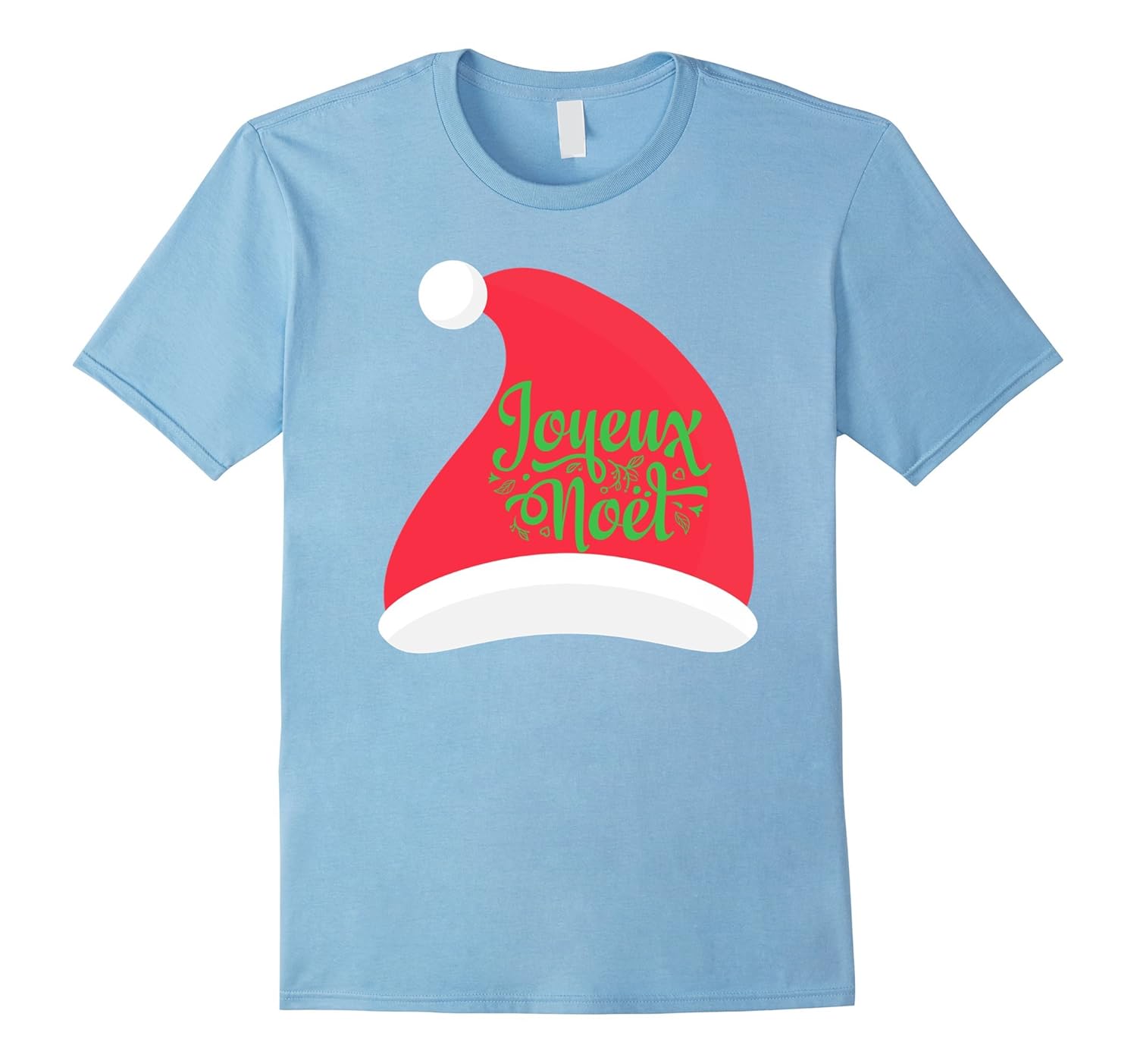 Joyeux Noel Santa Hat Merry Christmas T-shirt-ANZ