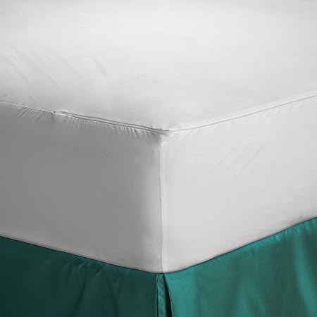 TRANCE HOME LINEN Zippered Encased 100% Waterproof, Dust Mite Proof, Bed Bug Protection Breathable Mattress Protector - Medium King Size 75X72