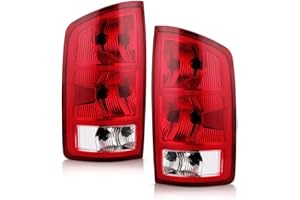 OKLPF Rear Brake Tail Light Assembly Compatible With 2002-2006 Dodge Ram 1500/2003-2006 Dodge Ram 2500 3500 Pickup # CH2800147 CH280114,Included Bulbs and Harness,Driver and Passenger Side