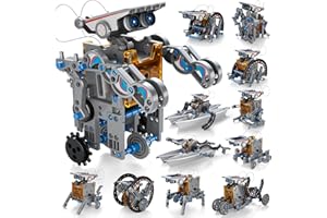 WATUDOU STEM 12-in-1 Education Solar Robot Toys for Boys Ages 8-13, DIY STEM Building Science Kit Birthday Gifts for Kids 8 9 10 11 12 13 14 Years Old, Solar Powered by The Sun