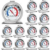 12 Pack Refrigerator Freezer Thermometer Large Dial Fridge Thermometer with Dual-Scale -30~30&deg;C/-20~80&deg;F for Freezer Refrigerator Cooler