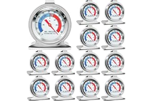 12 Pack Refrigerator Freezer Thermometer Large Dial Fridge Thermometer with Dual-Scale -30~30°C/-20~80°F for Freezer Refriger