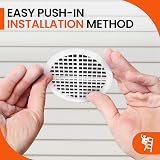 Home Smart 4x 70mm White Plastic Round Soffit Air Vent Push Fit UPVC Fascia Disc view 3