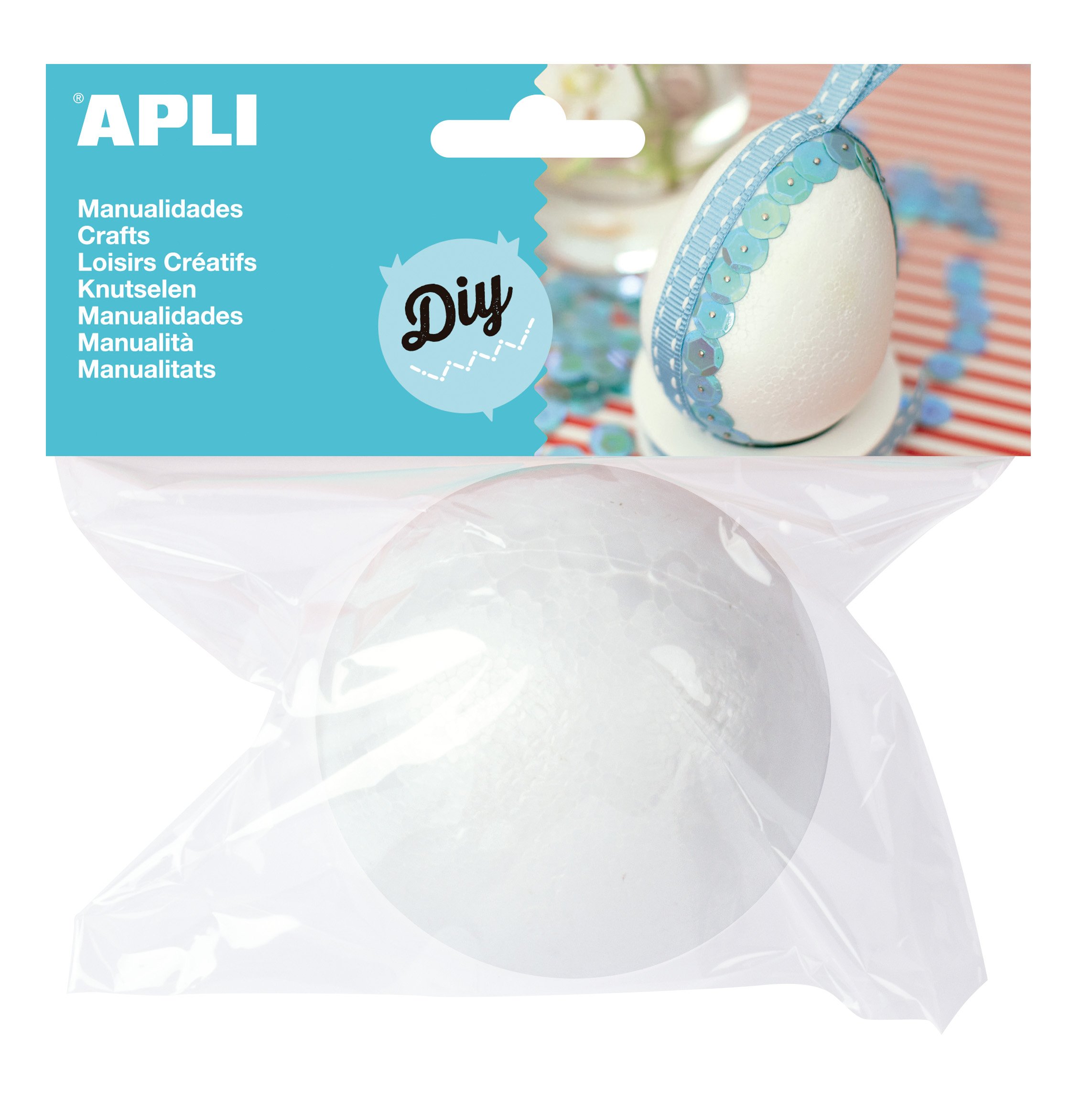 APLI Kids 13477 Porexpane Ball Bag Diameter 80 mm White