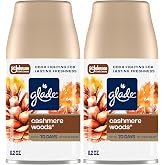 Glade Automatic Spray Refill, Air Freshener for Home and Bathroom, Cashmere Woods, 6.2 Oz, 2 Count