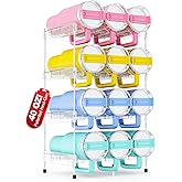 Reusable Stackable with Handle Compartment Water Bottle Tumbler Organizer for Stanley 40oz with Handle Cup, Stanley Accessories for Pantry, Cabinet & Kitchen Organization and Storage,4 Tier Hold 12