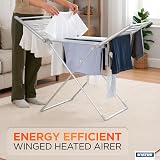 Status 230W Heated Winged Clothes Airer, Foldable Aluminium Drying Rack view 3