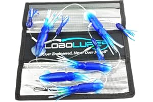 Squidnation Game Fish Mini Flippy Floppy Fishing Daisy Chain Tuna & Marlin Electric Blue & Blue