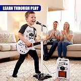 The Magic Toy Shop Kids Electric Guitar Amp Microphone Stand Set White 3+ view 7