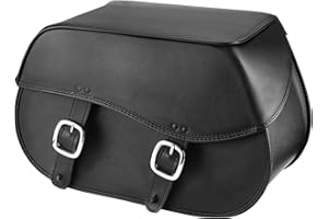 Nomad USA Extra-Large Leather Throw-over Motorcycle Saddlebags (Plain)