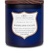 Manly Indulgence Woodland Escape Scented Candles for Men, 15 oz Wooden Wick, Premium Soy Blend Wax, 60H Burn, Candles for Home Scented - Made in The USA