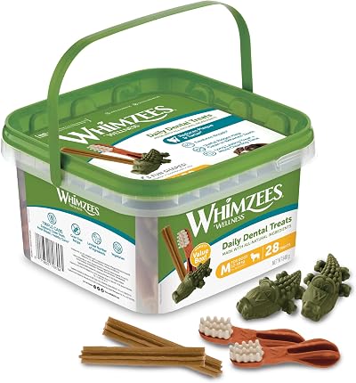 WHIMZEES Variety Box Dental M 28 Pieces Mixed Shapes Medium Breed