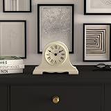 Jones Clocks Speakeasy Small Mantel Clock Pale Cream Roman Dial view 2