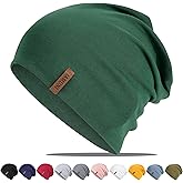 Slouchy Beanie for Women Cotton Beanies Hats Men Lightweight Soft Chemo Headwear Warm Skull Cap for All Seasons