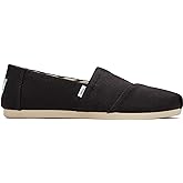 Toms Women's Alpargata Recycled Cotton Canvas Black 9.5 D - Wide