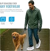 TYGA STORE 20 Pieces Waterproof Reusable Shoe Covers Heavy Duty Non-Slip White view 4