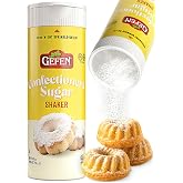 Gefen Confectioners Sugar Shaker, 8.8oz | Powdered Sugar Duster | Corn Free | Gluten Free | Premium Confection Sugar | Kosher