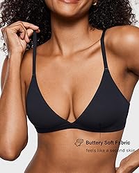 INLYRIC Women's Inbarely Triangle Bralette Plunge