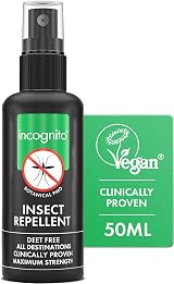 Incognito Insect Repellent Spray 50ml DEET-Free Natural PMD UK Made