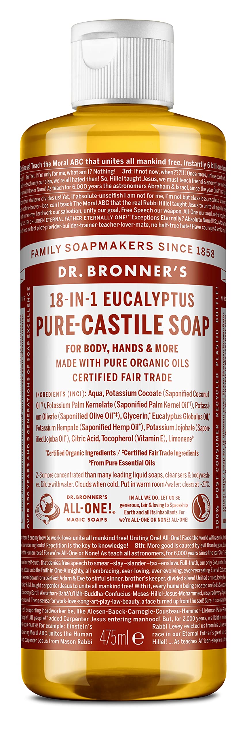 Dr. Bronner's - Pure Castile Liquid Soap Eucalyptus 475 ml