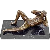 Muscular Male Nude - Toyboy Eric - Gay Bronze Statue - Sexy Figurine - Erotic Nude - Bedroom Sculpture - Height 13 cm - Width