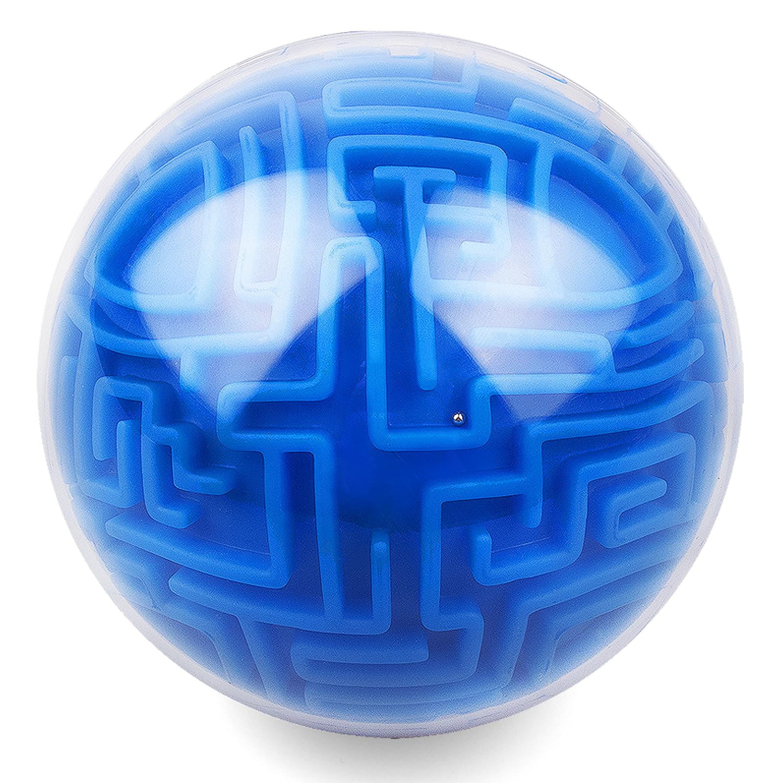 3D Puzzle Maze Ball – Brain Teaser Toy for Kids & Adults, Memory Logic Game Ball for Boys Girls, Hand-Eye Coordination & Reaction Speed Challenge, (Blue)