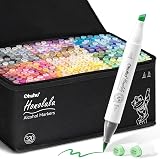 Ohuhu 320-Color Alcohol Markers Brush & Chisel Dual Tips Honolulu Series