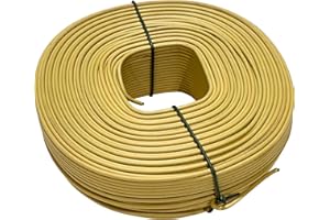 Sandbaggy Rebar Tie Wire Reel 16 Gauge | Approx. 300 ft Length Roll | Rust-Proof PVC Coated Industrial Grade Steel | Great for Securing Rebar | Excellent Bend-Ability (Yellow PVC Coated, Pack of 1)