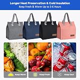 Yikki Insulated Lunch Bag for Men Women Kids - Leakproof Thermal Tote Black view 6