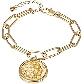 American Coin Treasures Buffalo Nickel Gold-Layered Coin Elongated Link Bracelet | Goldtone Clip Style | 7 Inch 3 Inch Extender with Lobster Claw Clasp | Certificate of Authenticity