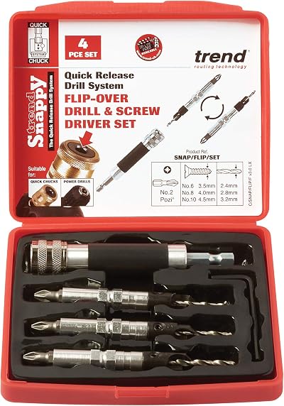 Trend Snappy 4-Piece Flip Over Driver Set with Quick Change Shank