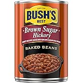 Bush's Best Brown Sugar Hickory Baked Beans, 1 Count, 398 m, Beans Also sourced from Canada, High in Fibre, Gluten Free, Low