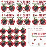 WinnerWhy 12 Sets Strawberry Party Favors Strawberry Sunglasses with Berry Card Berry 1st Birthday Party Gifts for Theme 1st Birthday Decorations