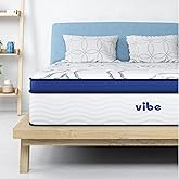 Vibe Quilted Hybrid Mattress, 12-Inch Innerspring and Pillow Top Gel Memory Foam Mattress, Fiberglass Free, CertiPUR-US Certified Bed in a Box, Twin XL, White