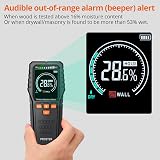 Proster Pinless Moisture Meter with Backlit LCD, 4 Modes, 19mm Depth view 6